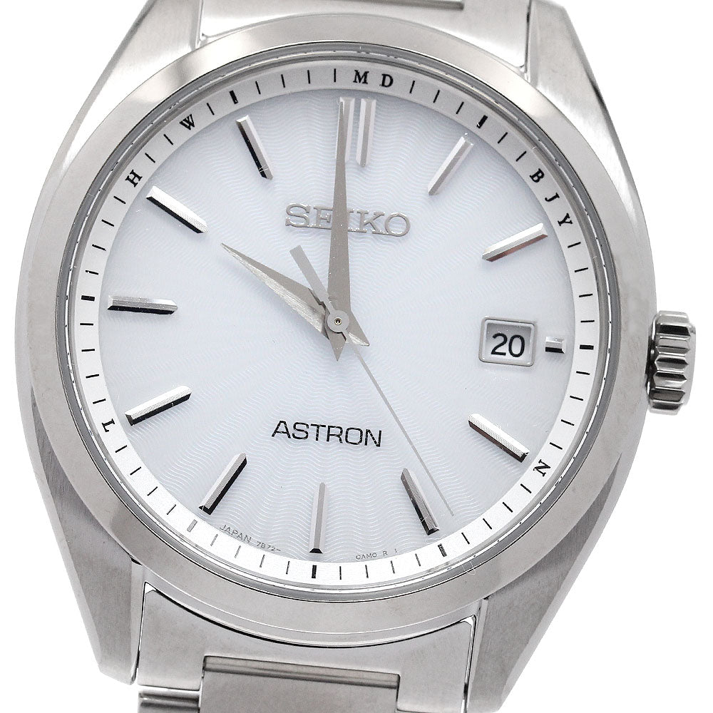 SEIKO Astron SBXY029/7B72-0AD0 White Dial Solar Powered Radio Men's Watch_955194