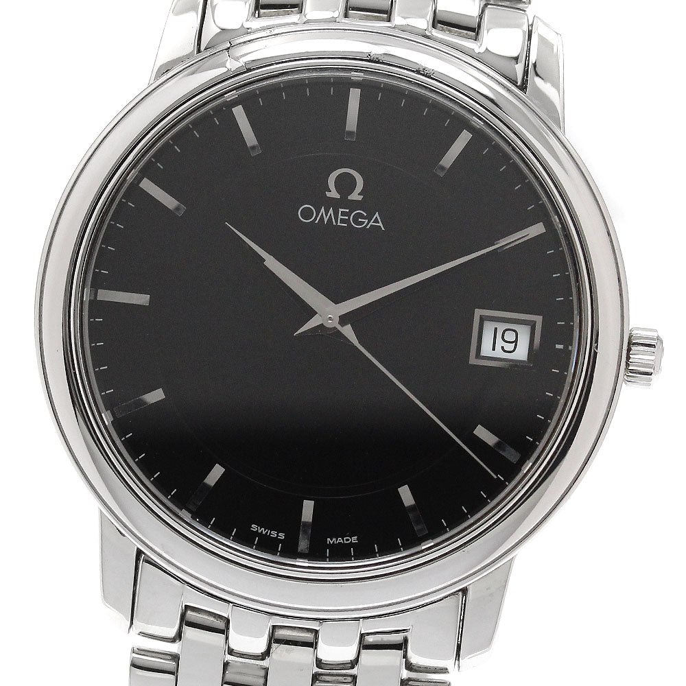 OMEGA De Ville Prestige 4580.51 Date black Dial Quartz Men's Watch_955198