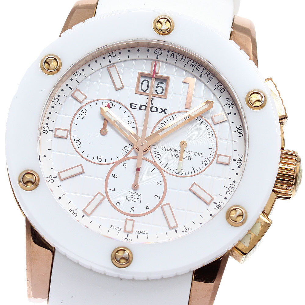 EDOX Class One Chrono Offshore 10012 white Dial Quartz Men's Watch_955199