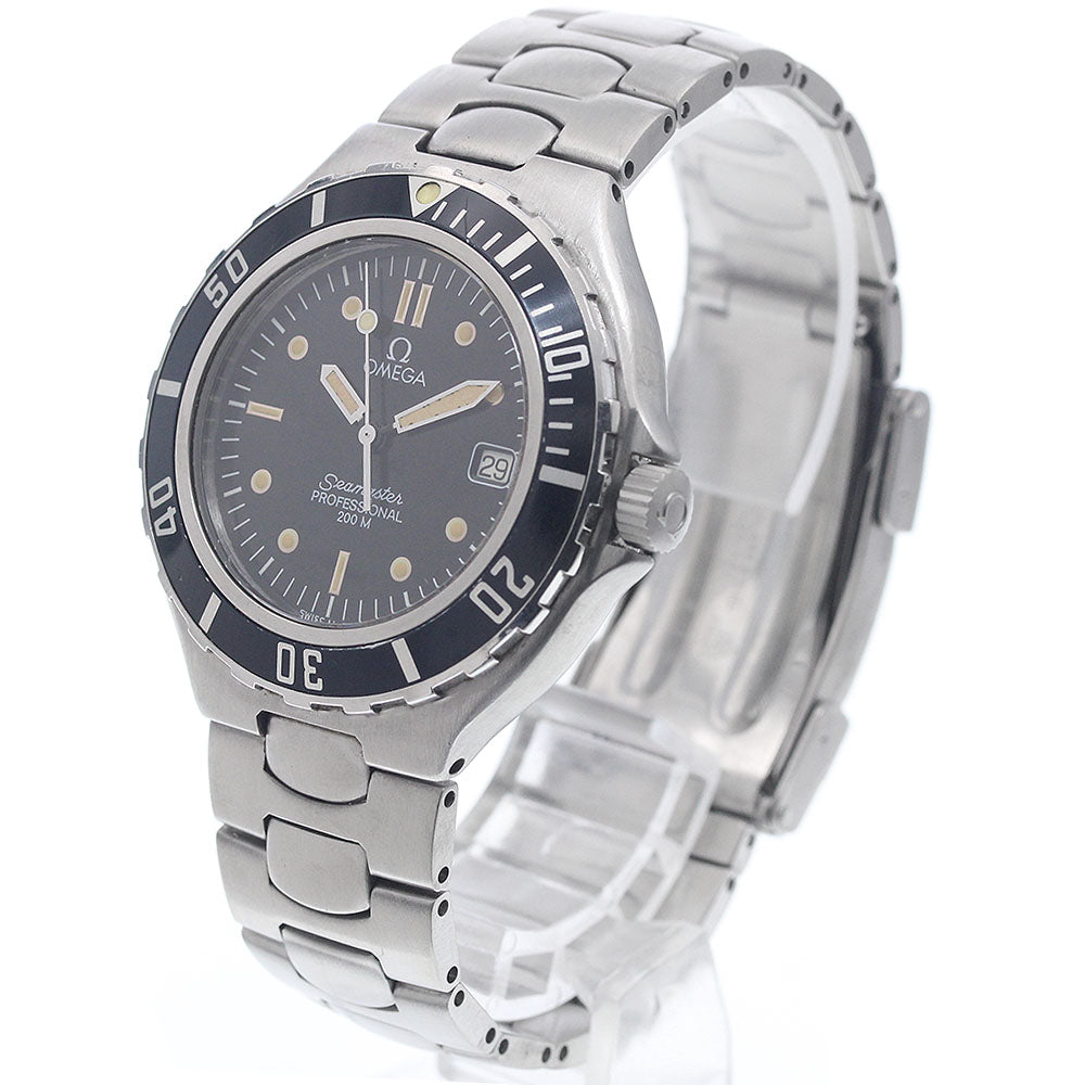 OMEGA Seamaster200m Date black Dial Quartz Men's Watch_955209
