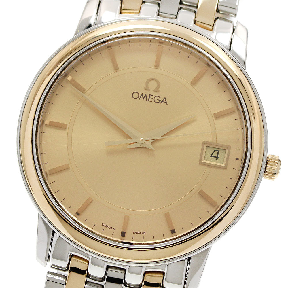 OMEGA De Ville Prestige 4310.11 YG bezel date gold Dial Quartz Men's_955210