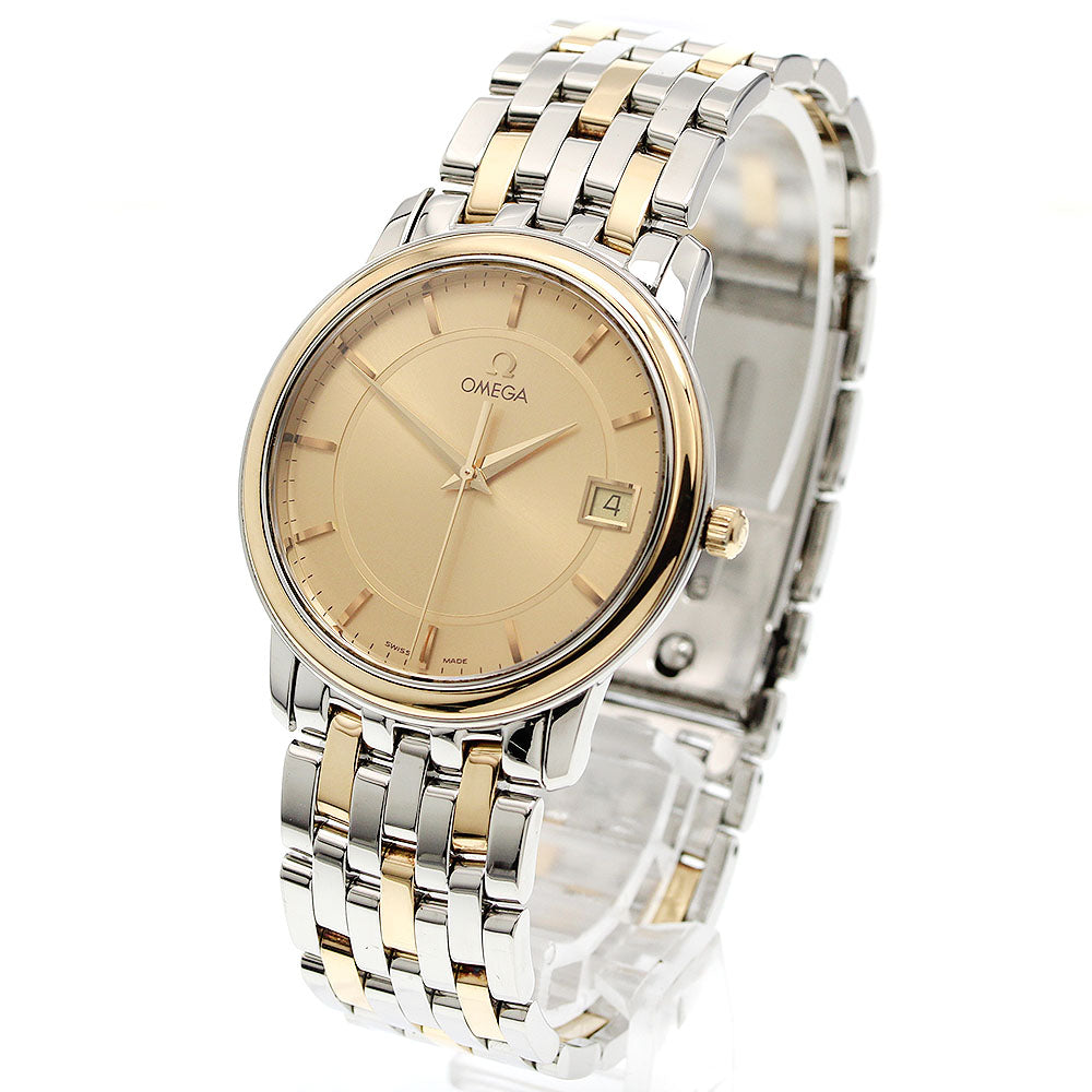 OMEGA De Ville Prestige 4310.11 YG bezel date gold Dial Quartz Men's_955210