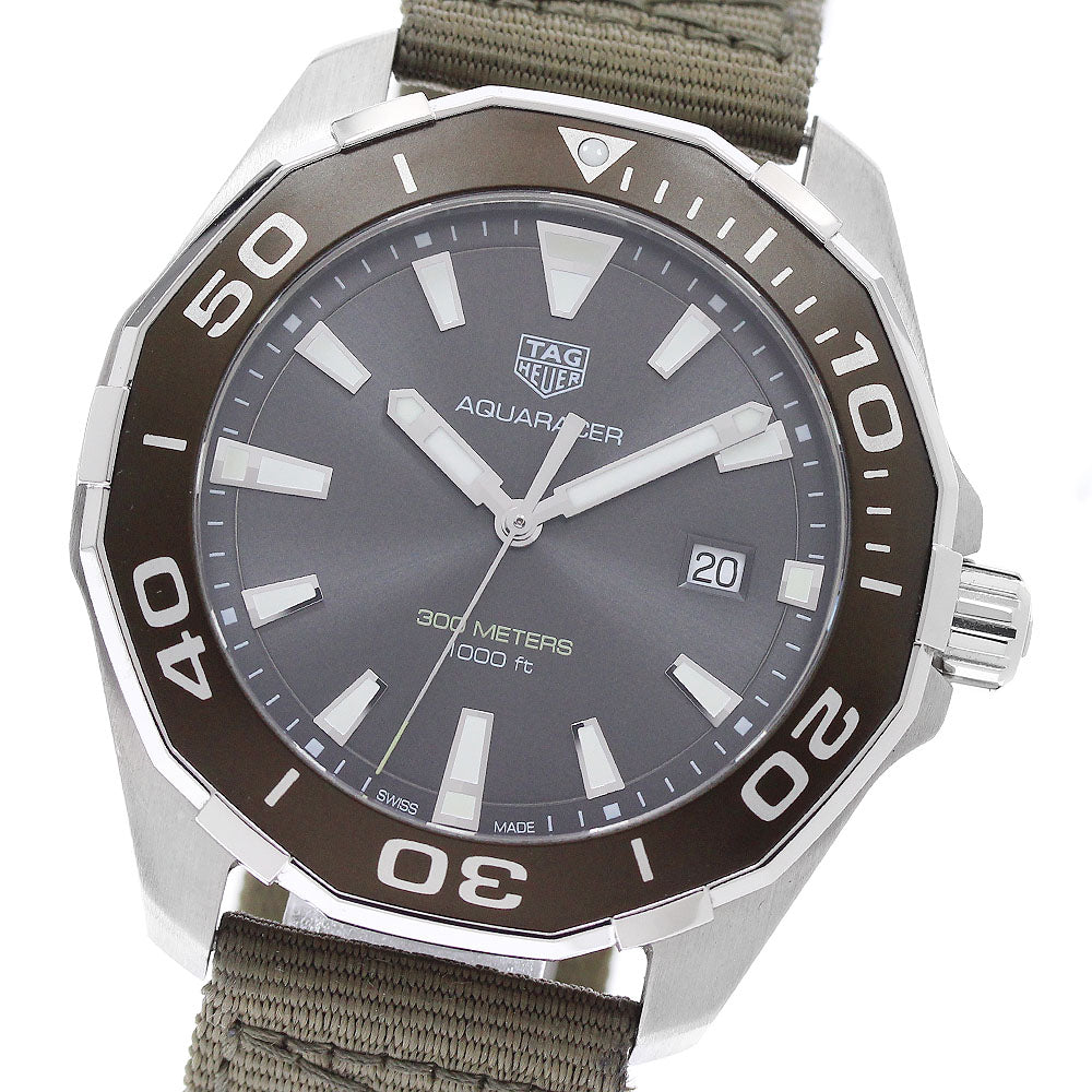 TAG HEUER Aqua racer WAY101L Date Gray Dial Quartz Men's Watch_955213