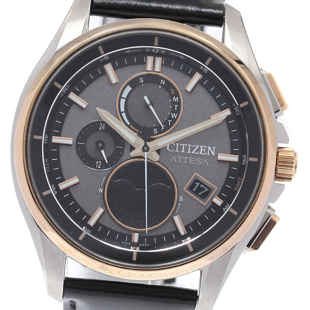 CITIZEN Attesa Luna Program BY1004-17X Day date Solar Powered Radio Men's_955218