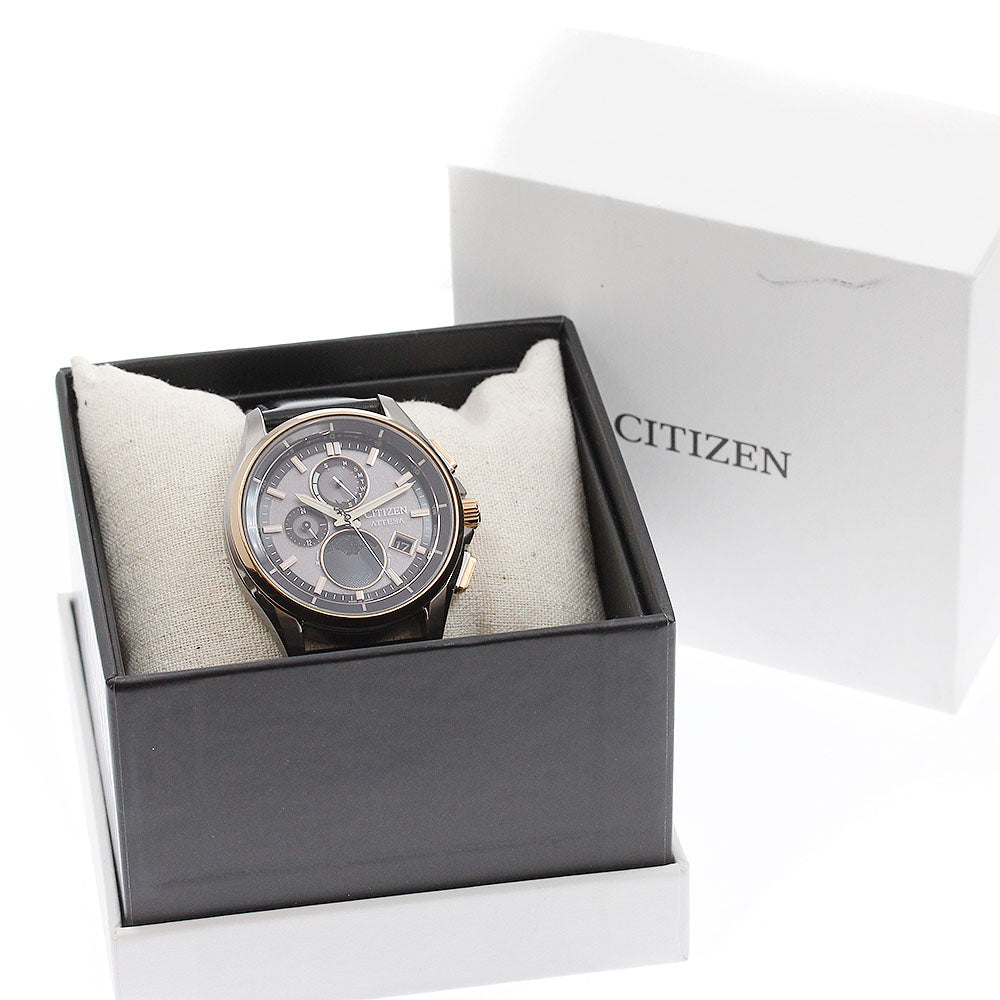 CITIZEN Attesa Luna Program BY1004-17X Day date Solar Powered Radio Men's_955218