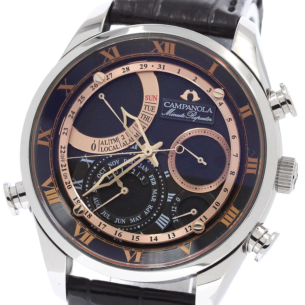 CITIZEN Campanola AH7061-00E/6762-T022073 Minute repeater black Dial Quartz Men's Watch_955220