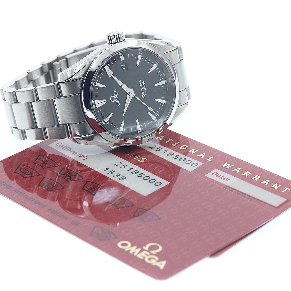 OMEGA Seamaster Aqua Terra 2518.50 Date black Dial Quartz Boy's Watch_955244