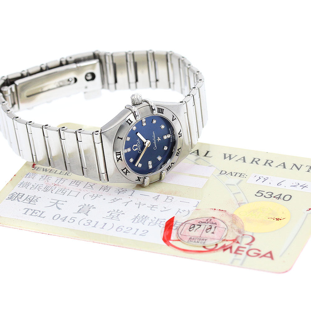 OMEGA Constellation Mini Cindy Crawford 1563.86 16P diamond Quartz Ladies_955282