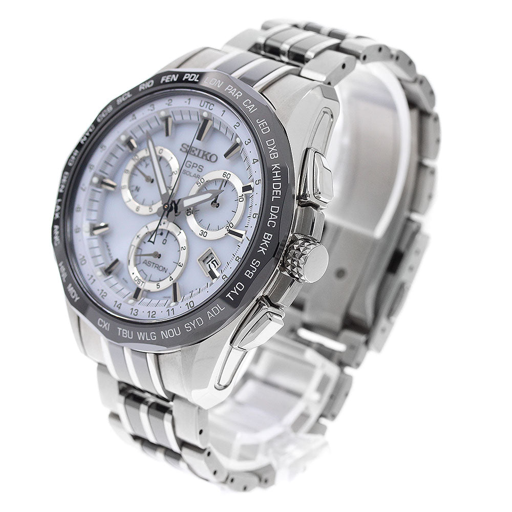 SEIKO Astron SBXB001/8X82-0AA0 white Dial Solar Powered Radio Men's Watch_955297