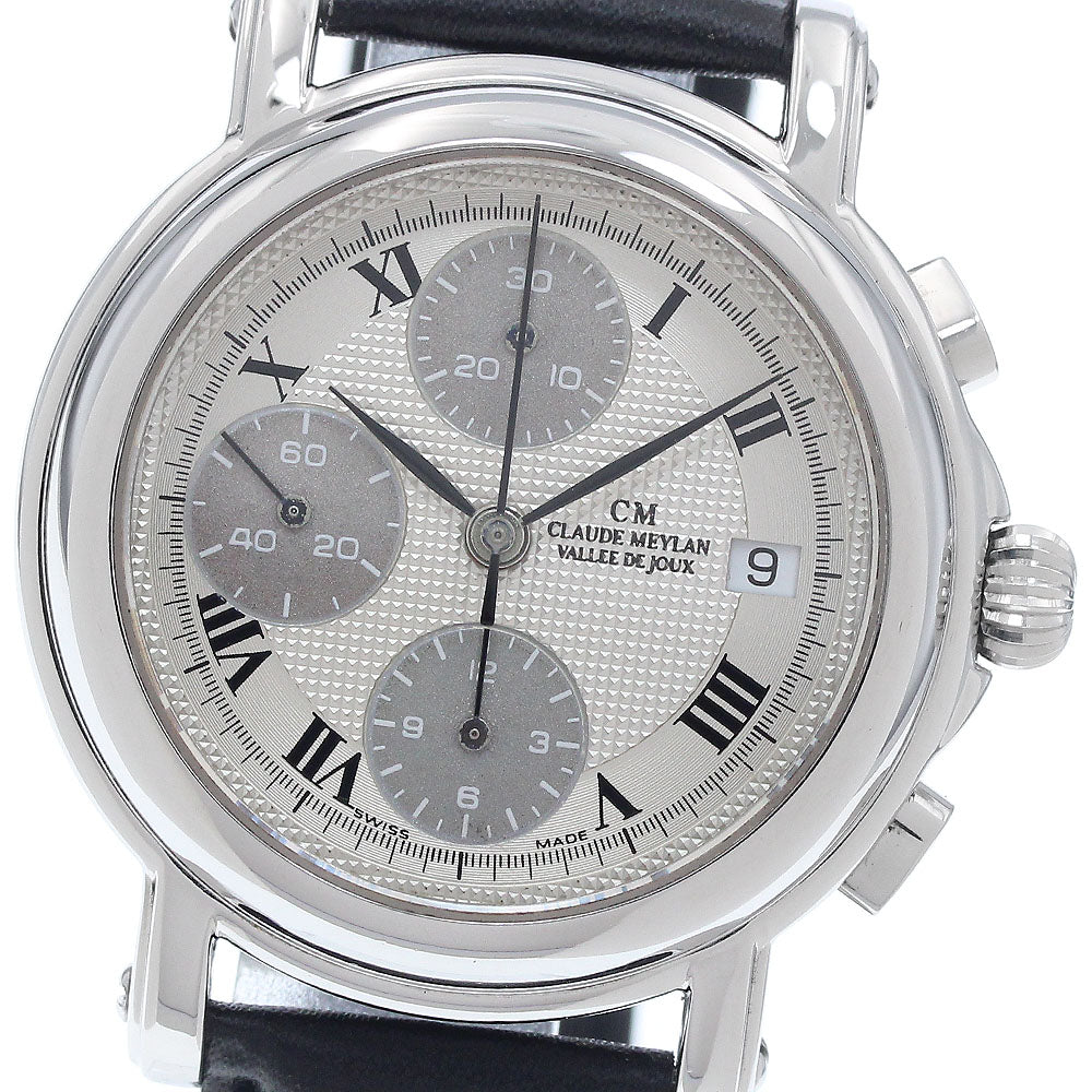 Claude Meylan Chronograph Date Silver Dial Automatic Men's Watch_955302