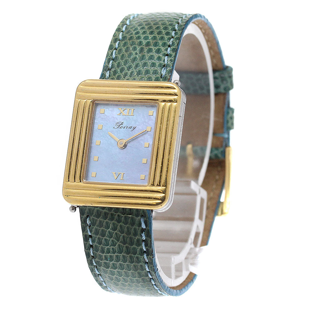 Poiray Ma premier A80895 Blue shell Dial Quartz Ladies Watch_955317