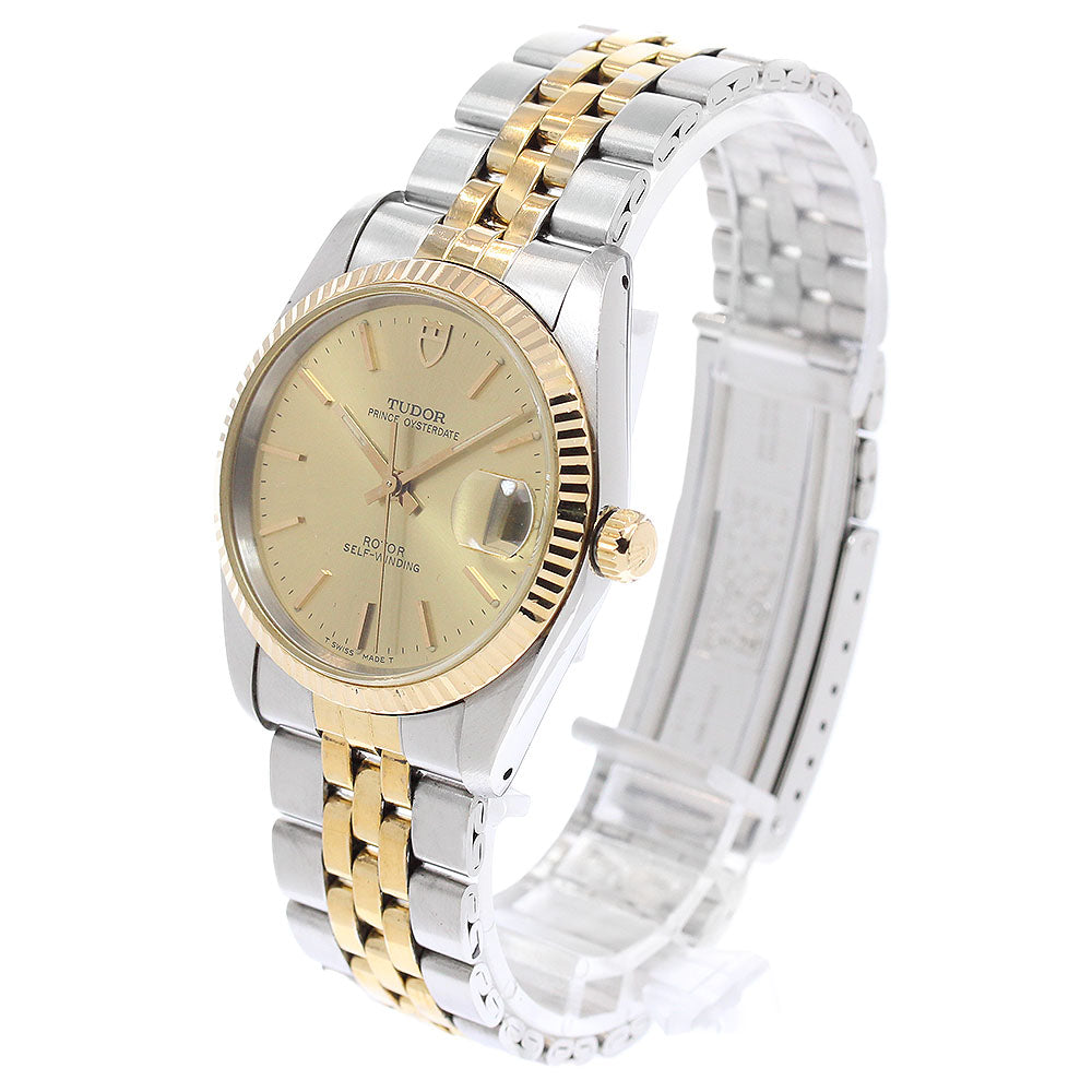 TUDOR Prince Oyster Date 74033 YG bezel gold Dial Automatic Men's Watch_955337