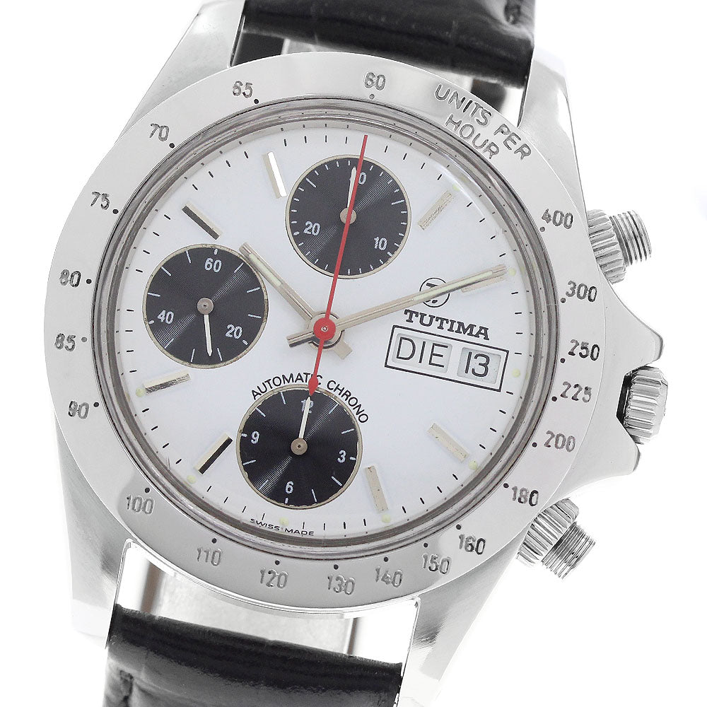 TUTIMA Glashütte Chronograph day date White / black Dial Automatic Men's Watch_955351