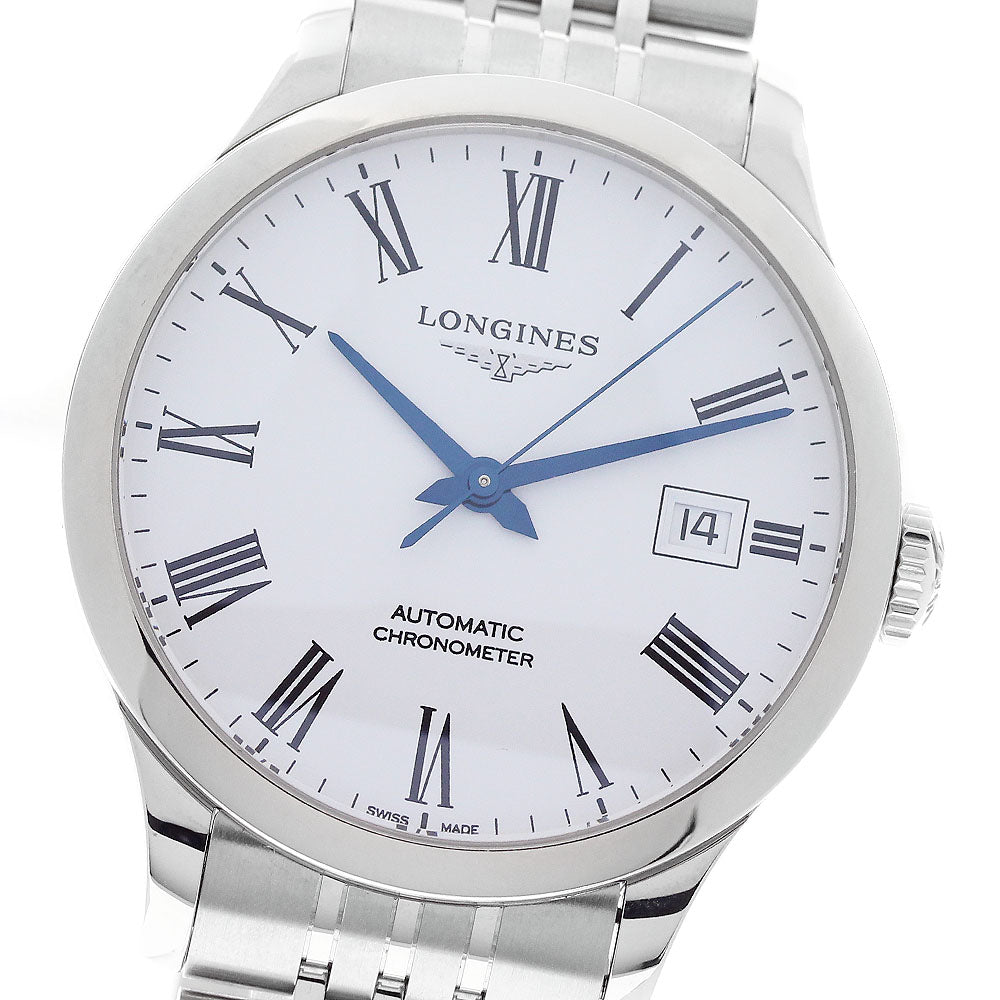 LONGINES Record L2.820.4 Date white Dial Automatic Men's Watch_955361
