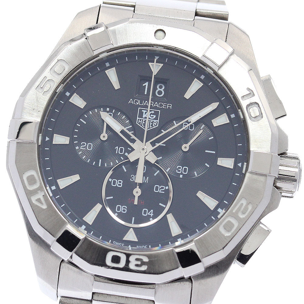 TAG HEUER Aqua racer CAY1110 Chronograph black Dial Quartz Men's Watch_955388