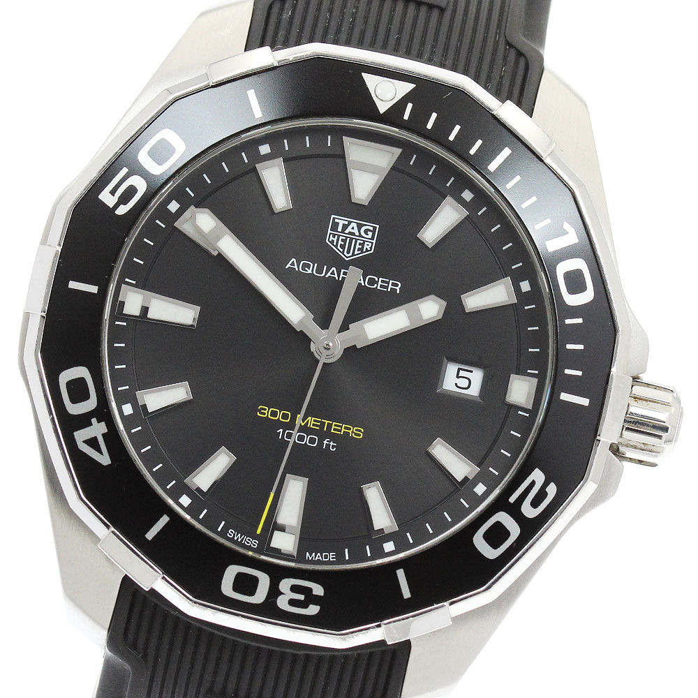 TAG HEUER Aquaracer WAY101A Date Black Dial Quartz Men's Watch_955423