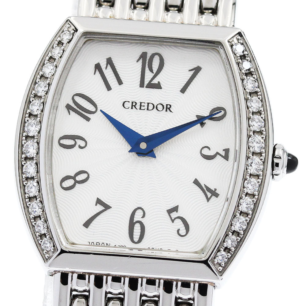 SEIKO CREDOR SIGNO 4J80-0AZ0/GSAW979 Silver Dial Quartz Ladies Watch_955425