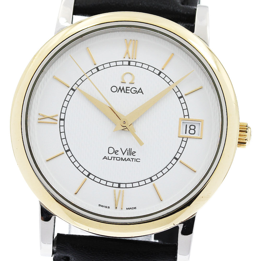 OMEGA De Ville 7704.21.01 Date YG bezel white Dial Automatic Men's Watch_955440