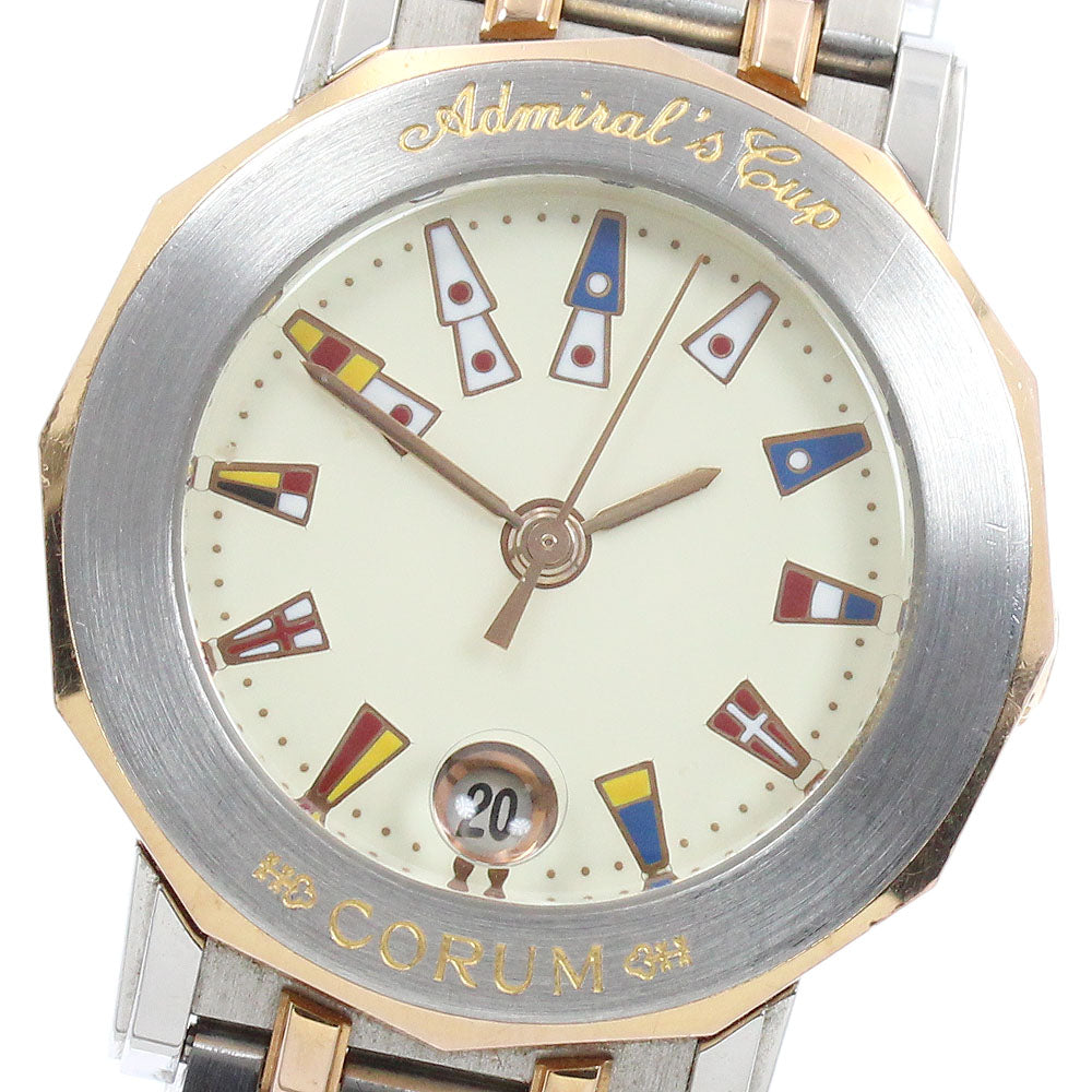 CORUM Admirals cup 39.130.24V585 Date beige Dial Quartz Ladies Watch_955471