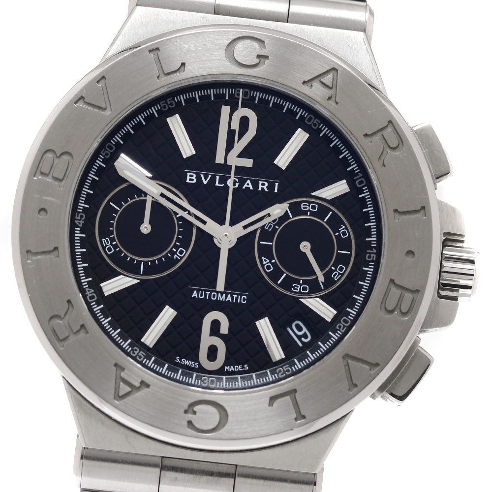 BVLGARI Diagono DG40SCH Chronograph Black Dial Automatic Men's Watch_955547