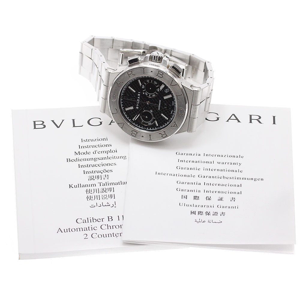 BVLGARI Diagono DG40SCH Chronograph Black Dial Automatic Men's Watch_955547