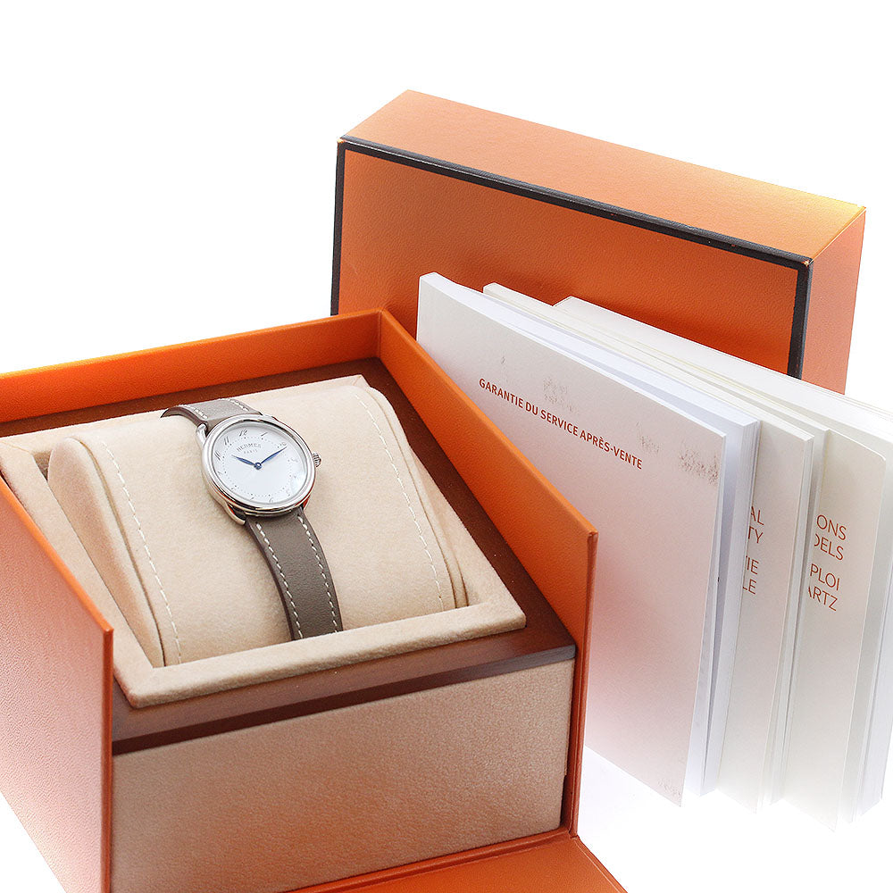 HERMES Arceau AR5.210a White Dial Quartz Ladies Watch_955558