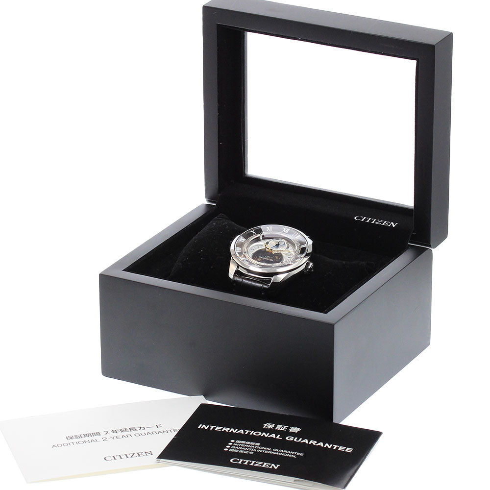 CITIZEN Campanora Tenmansei BU0020-03A/8730-T018033 Triple calendar moon phase Silver / Black Dial Solar Powered Men's Watch_955561