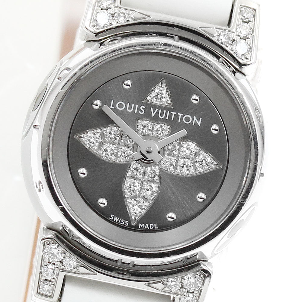 LOUIS VUITTON Tambour bijou Q151K diamond gray Dial Quartz Ladies Watch_955576
