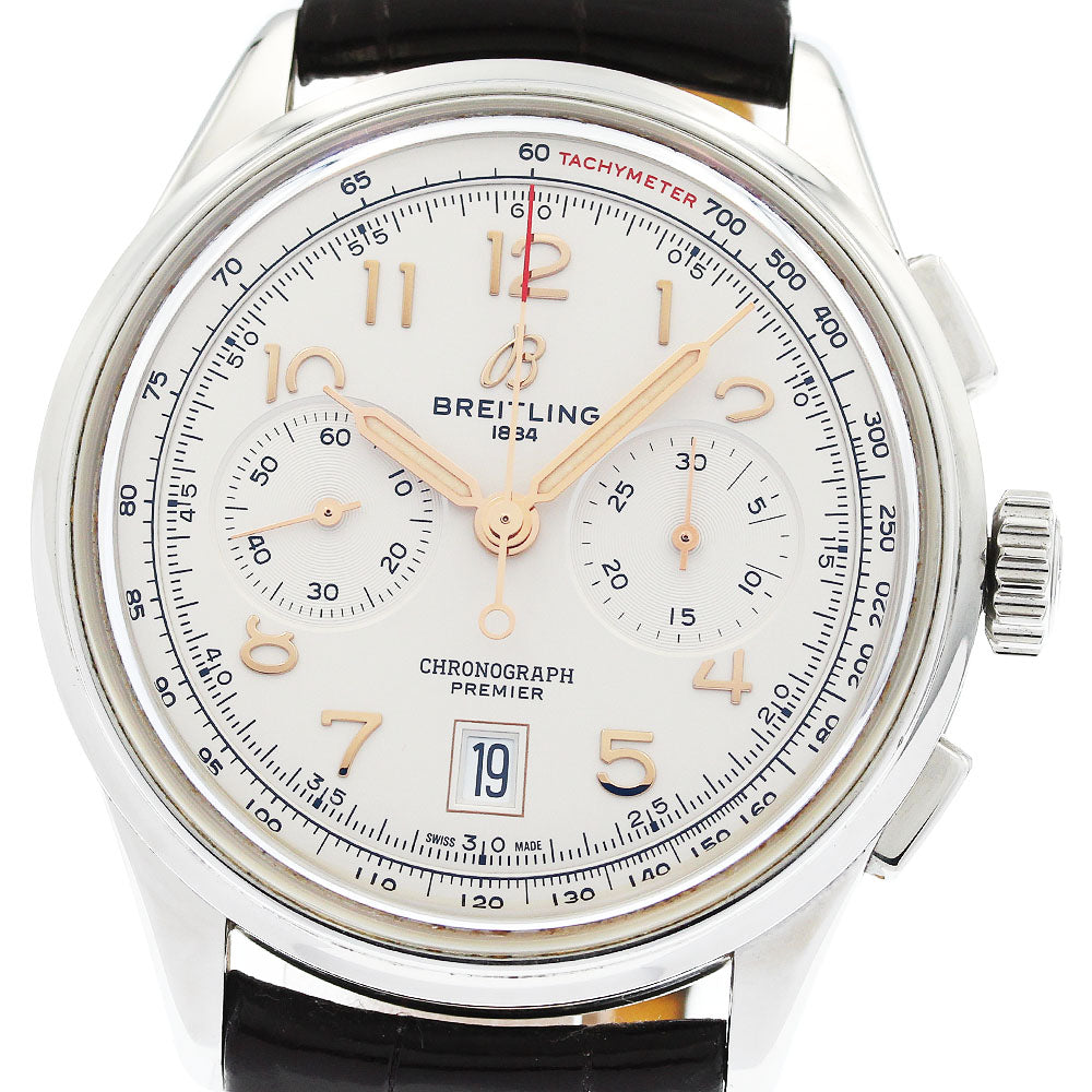BREITLING Premier B01 Chronograph 42 AB0145 Date beige Dial Automatic Men's Watch_955592