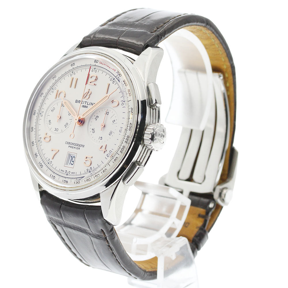 BREITLING Premier B01 Chronograph 42 AB0145 Date beige Dial Automatic Men's Watch_955592
