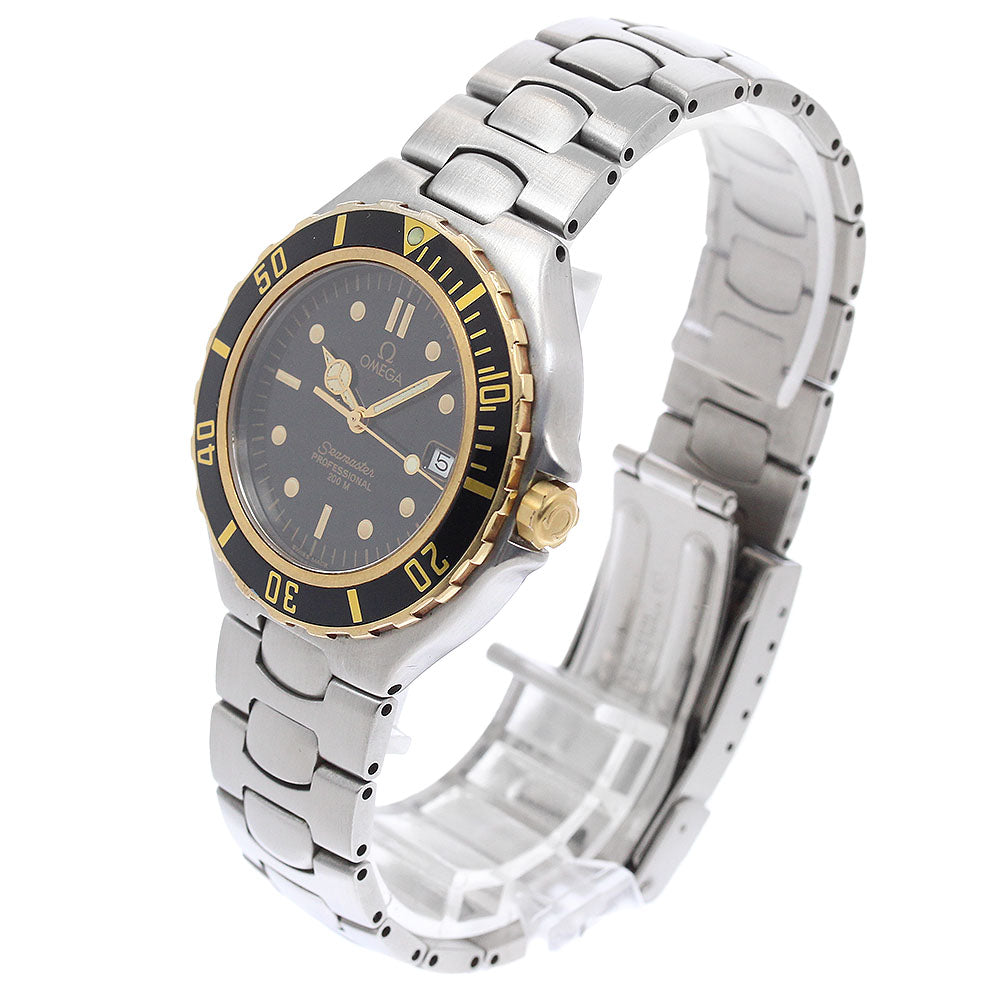 OMEGA Seamaster200 YG bezel black Dial Quartz Men's Watch_955610