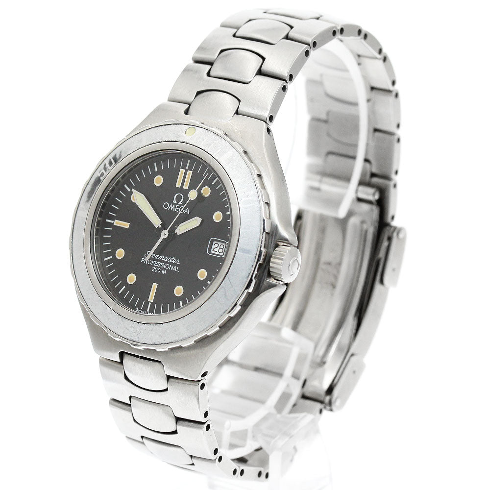 OMEGA Seamaster200m Date black Dial Quartz Men's Watch_955657