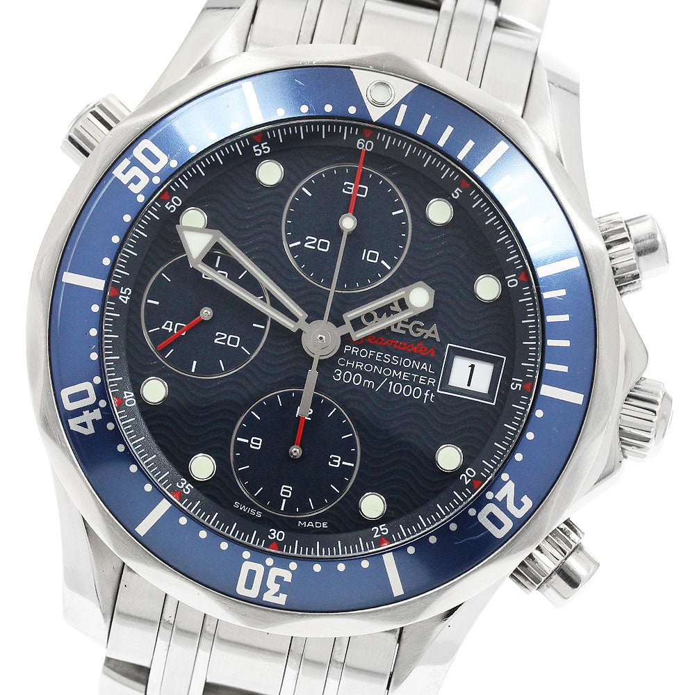 OMEGA Seamaster300 2225.80 Date Chronograph Navy Dial Automatic Men's_955690