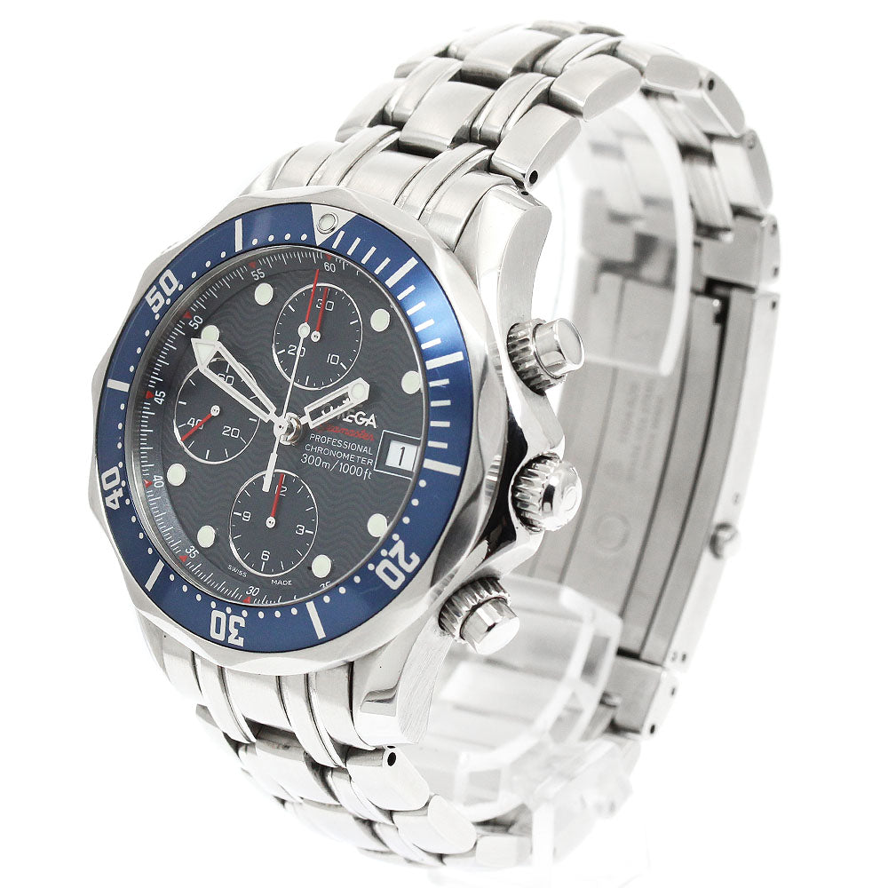 OMEGA Seamaster300 2225.80 Date Chronograph Navy Dial Automatic Men's_955690