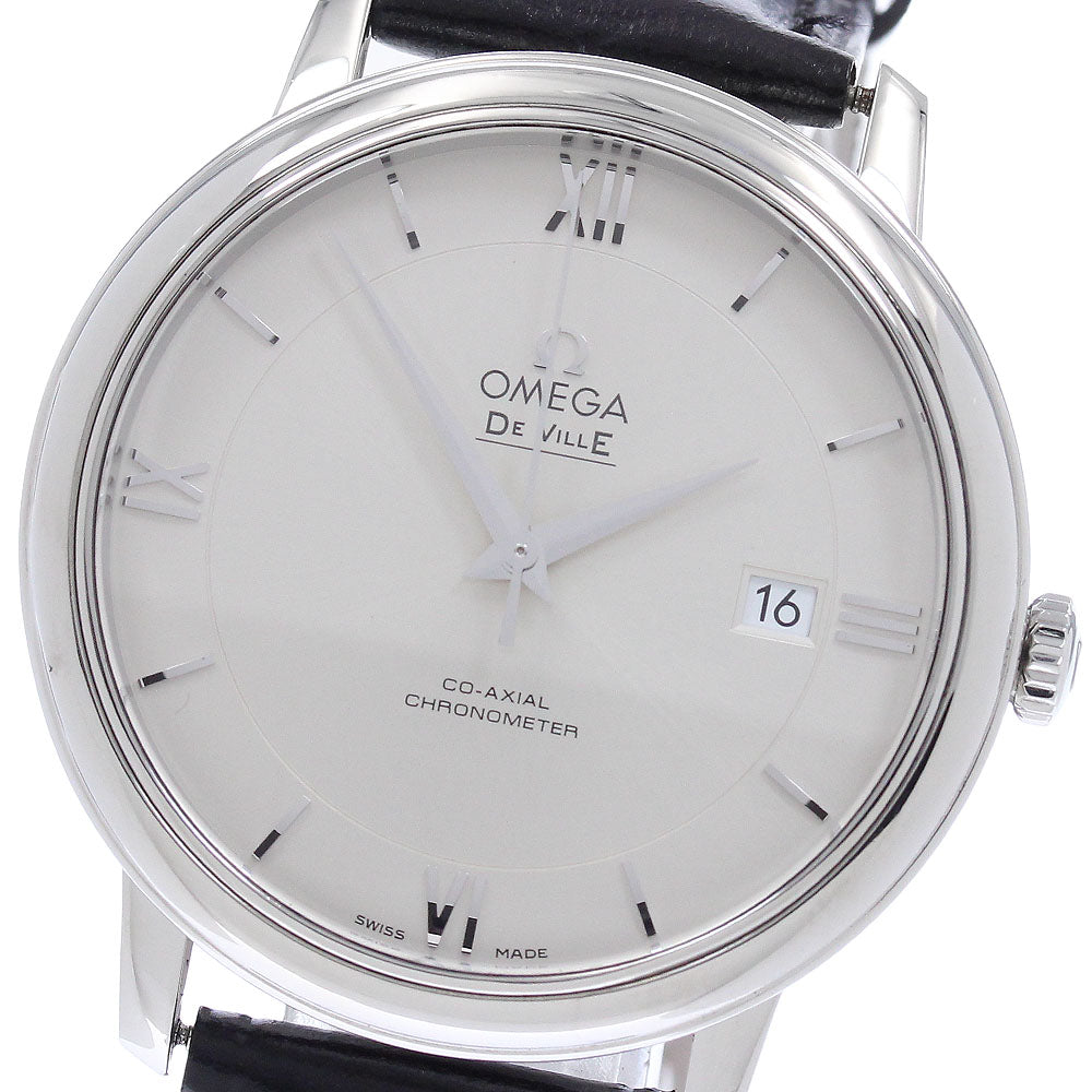 OMEGA De Ville Prestige Coaxial 424.13.40.20.02.001 Date Silver Dial Automatic Men's Watch_955695