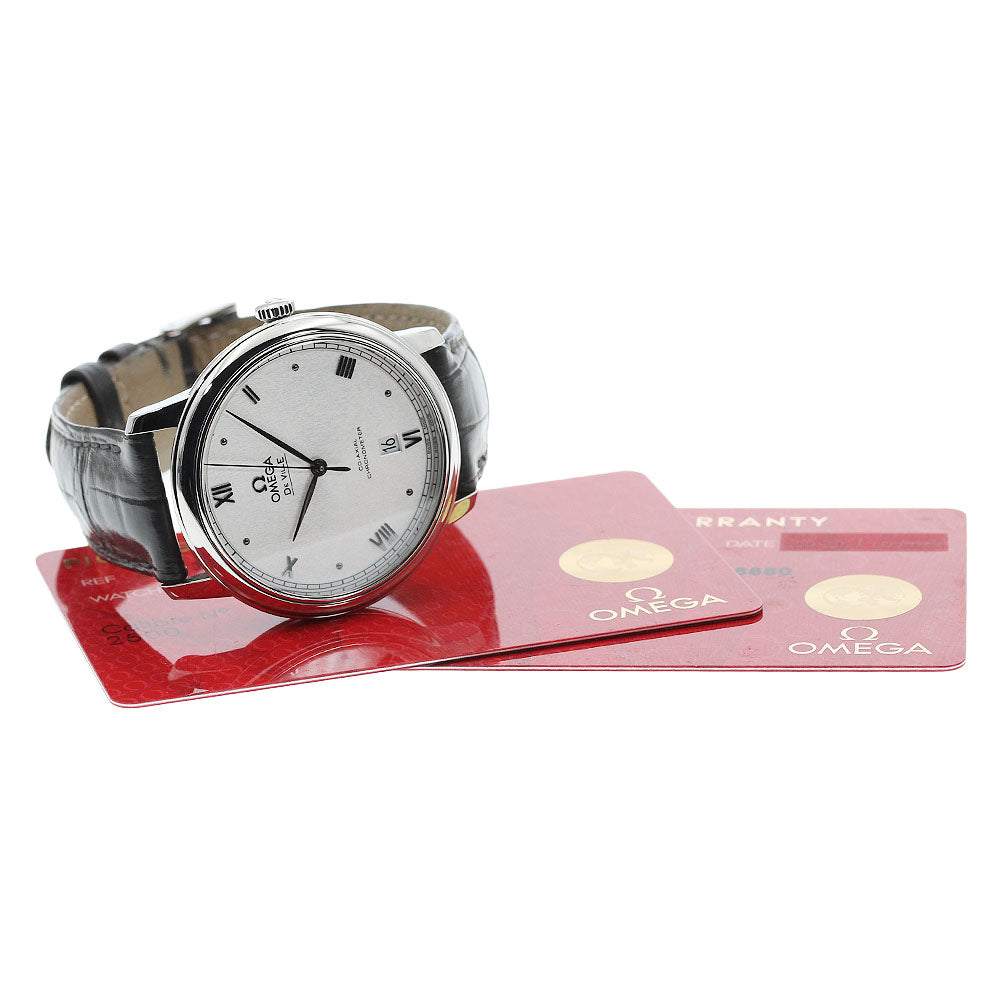 OMEGA De Ville Prestige Coaxial 424.13.40.20.02.007 Date Silver Dial Automatic Men's Watch_955705