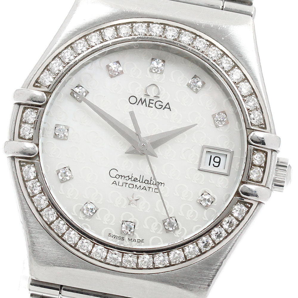 OMEGA Constellation 50th Anniversary 1498.75 11P diamond diamond bezel White shell Dial Automatic Ladies Watch_955706