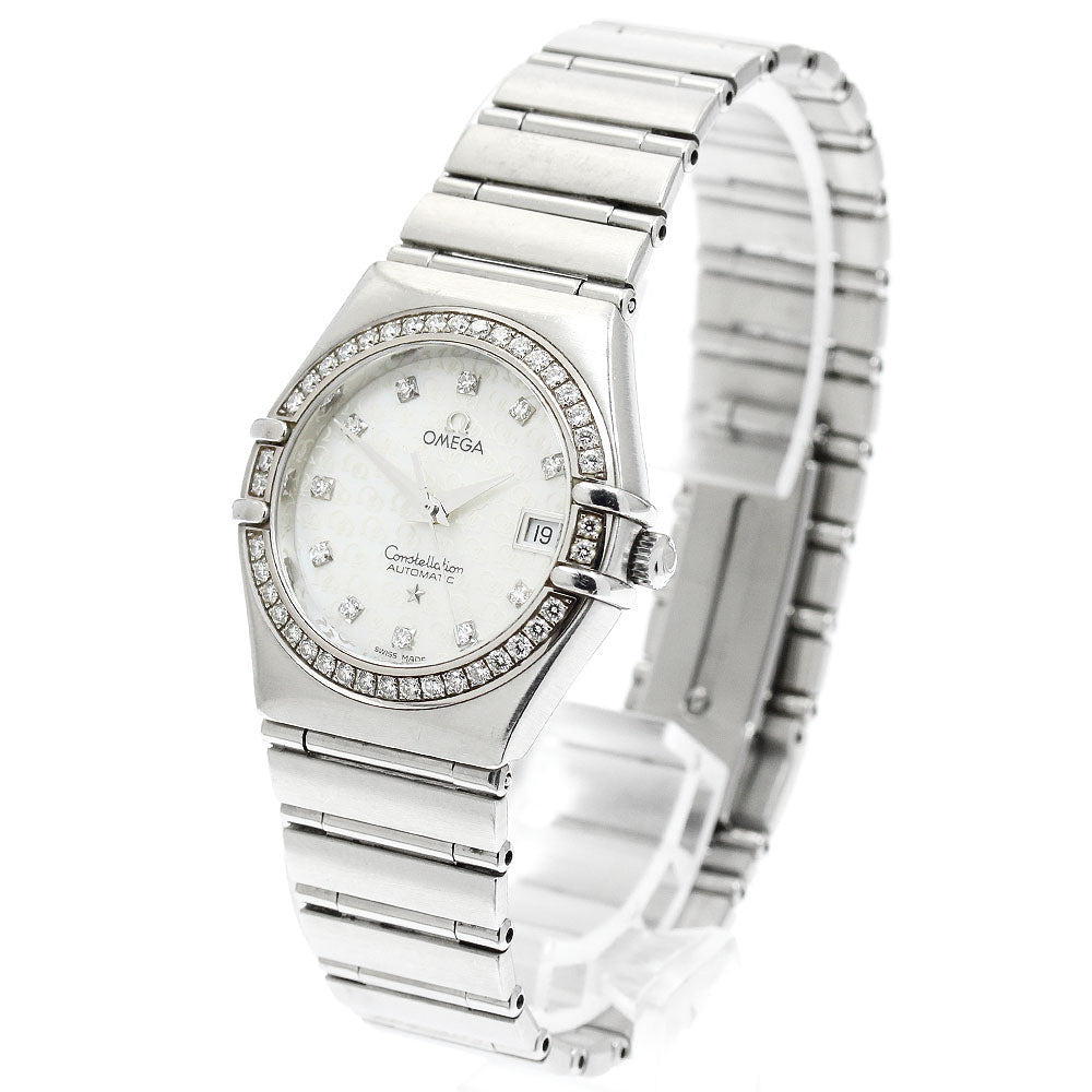 OMEGA Constellation 50th Anniversary 1498.75 11P diamond diamond bezel White shell Dial Automatic Ladies Watch_955706