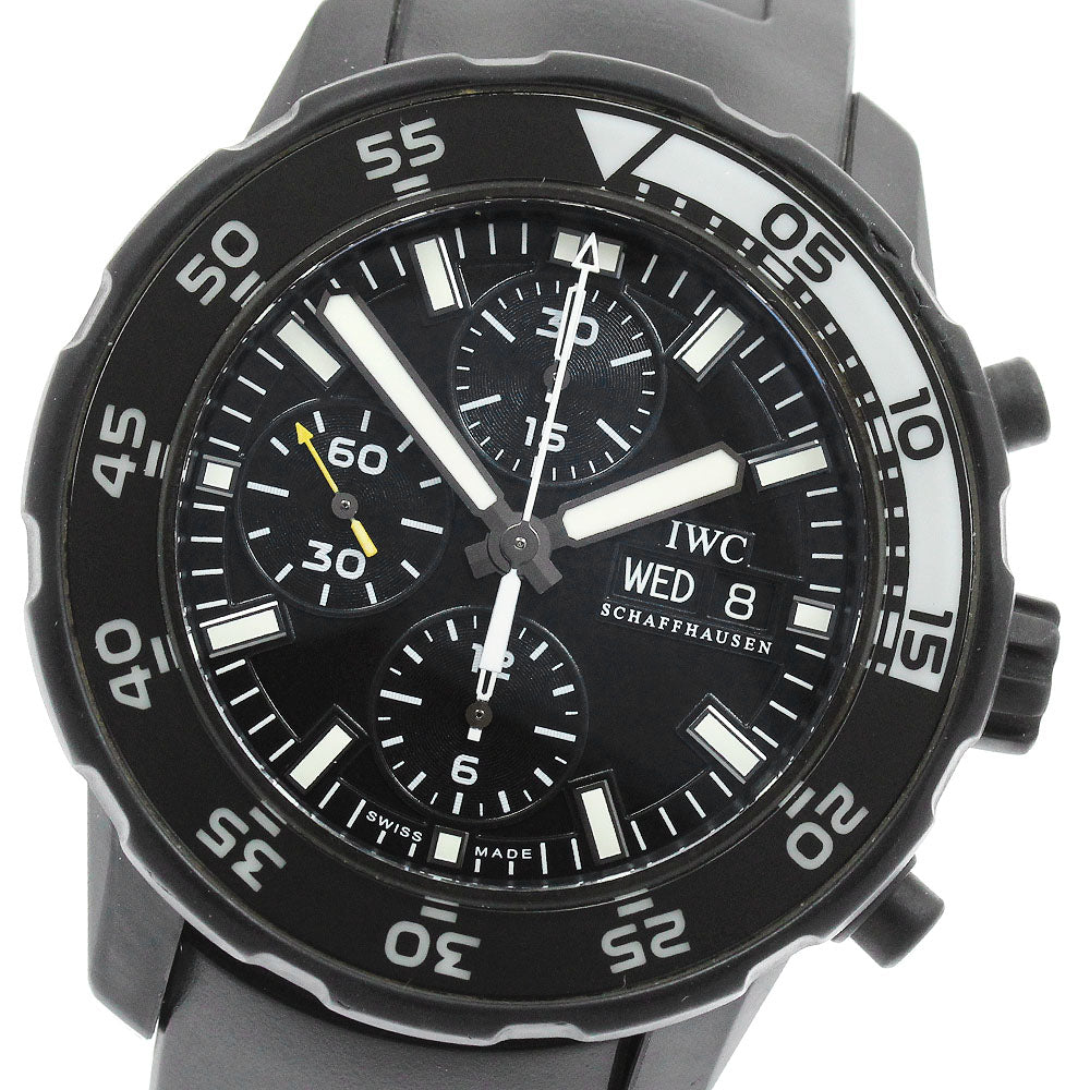 IWC SCHAFFHAUSEN Aquatimer Galapagos Island IW376705 Day-Date Chronograph black Dial Automatic Men's Watch_955716