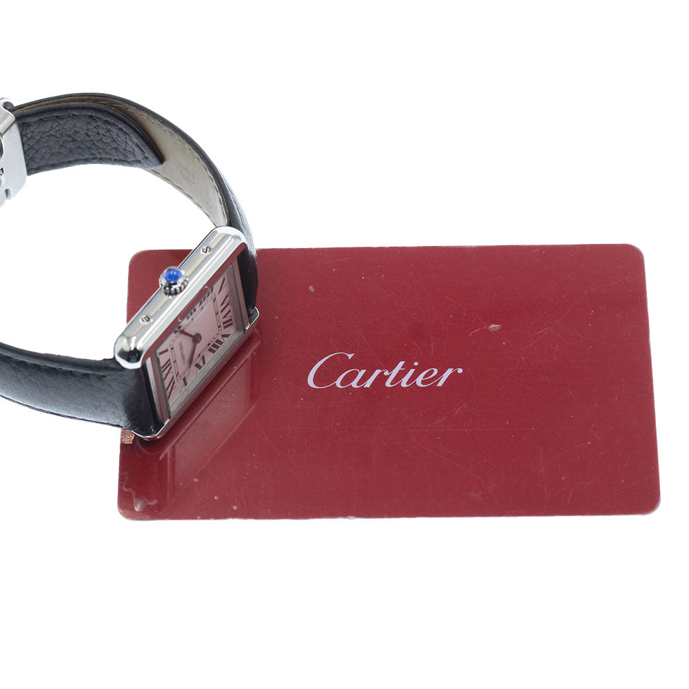 CARTIER Tank solo SM WSTA0030 Silver Dial Quartz Ladies Watch_955717