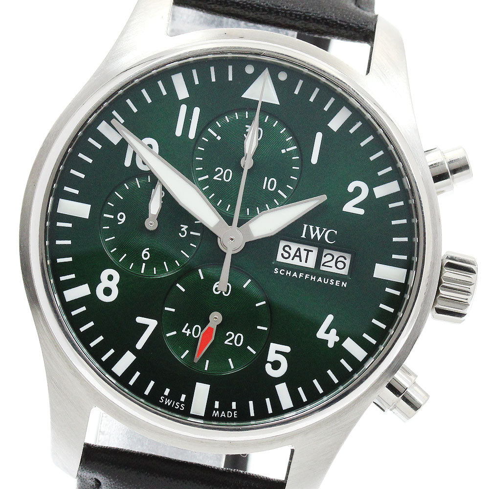 IWC SCHAFFHAUSEN Pilot watch IW378005 Chronograph green Dial AT Boy's_955722