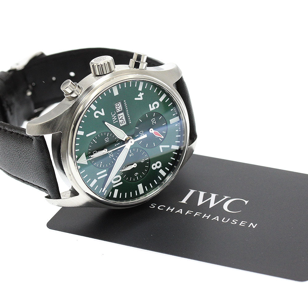 IWC SCHAFFHAUSEN Pilot watch IW378005 Chronograph green Dial AT Boy's_955722