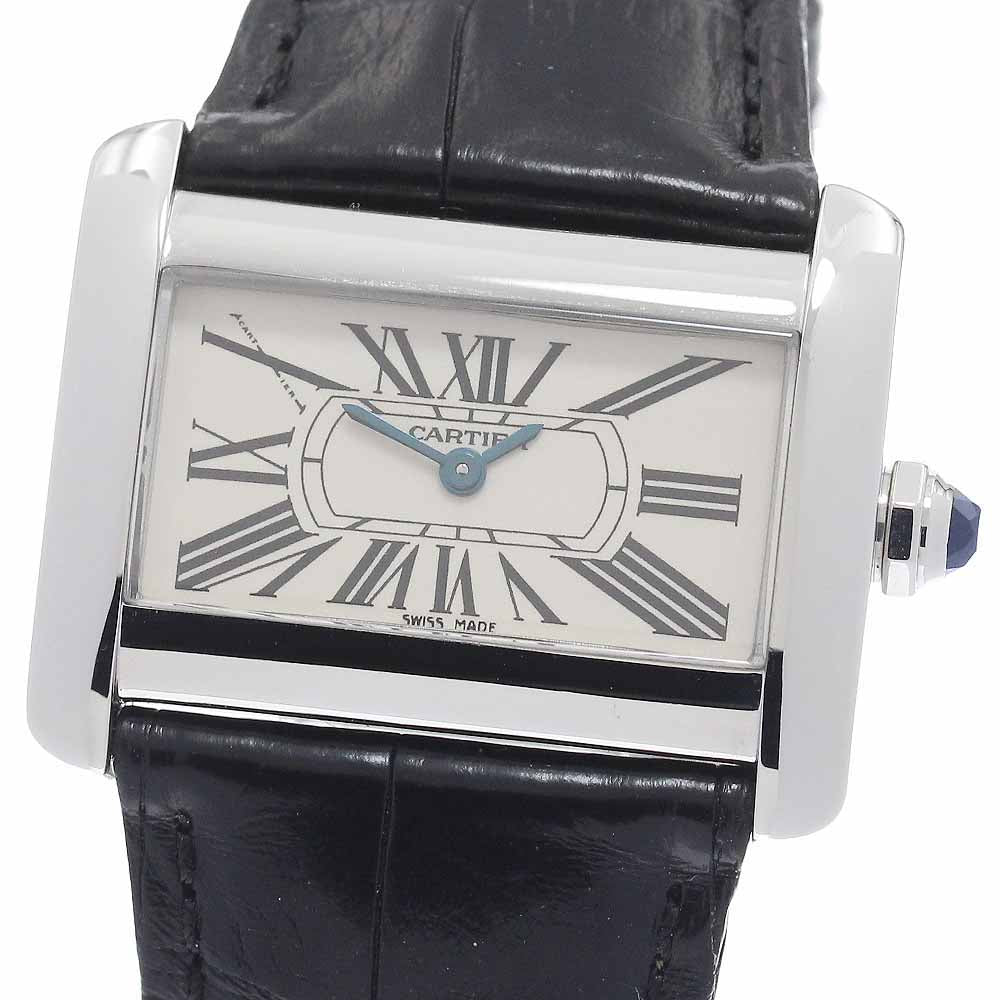 CARTIER Mini tank divan W6300255 beige Dial Quartz Ladies Watch_955739