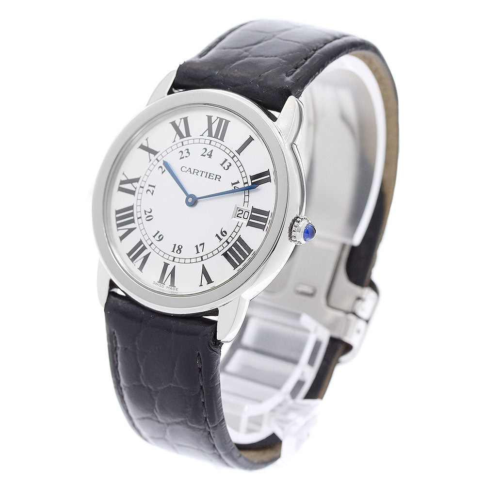 CARTIER Ronde Solo 2934 Silver Dial Quartz Men's Watch_955752