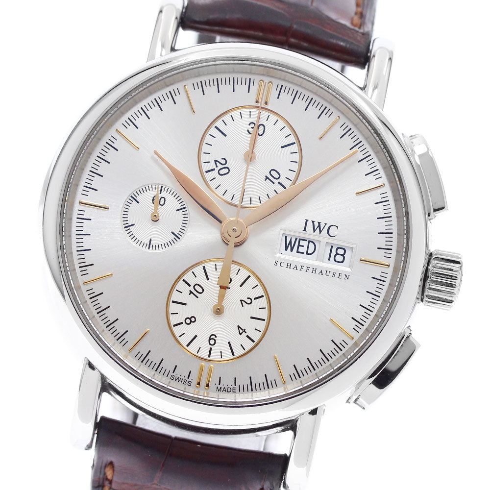 IWC SCHAFFHAUSEN Portofino IW378302 Chronograph day date Silver Dial Automatic Men's Watch_955754