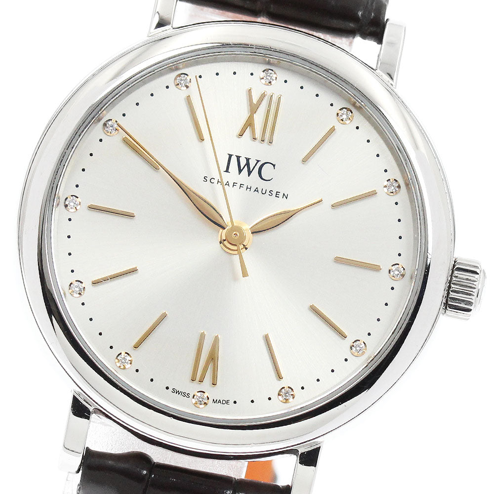 IWC SCHAFFHAUSEN Portofino Automatic 34 IW357403 12P diamond Silver Dial Automatic Ladies Watch_955763