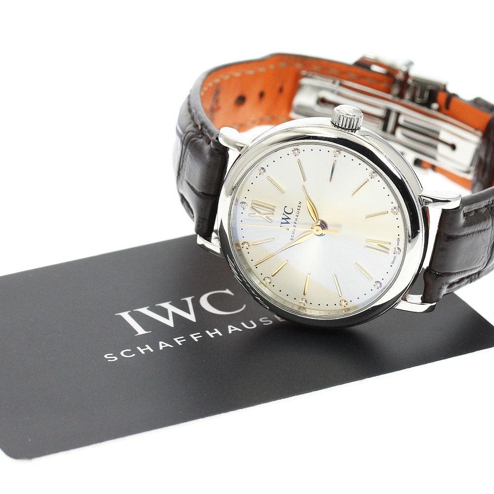 IWC SCHAFFHAUSEN Portofino Automatic 34 IW357403 12P diamond Silver Dial Automatic Ladies Watch_955763