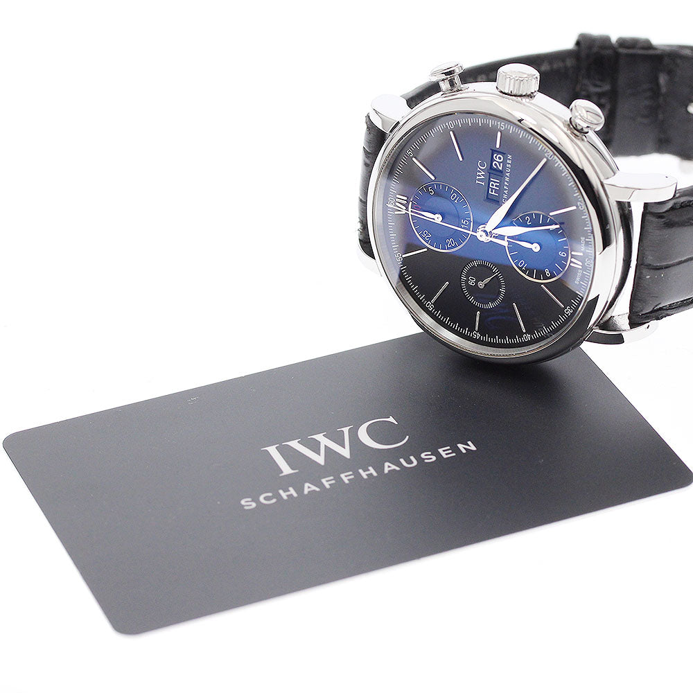 IWC SCHAFFHAUSEN Portofino IW391029 Chronograph day date black Dial Automatic Men's Watch_955771