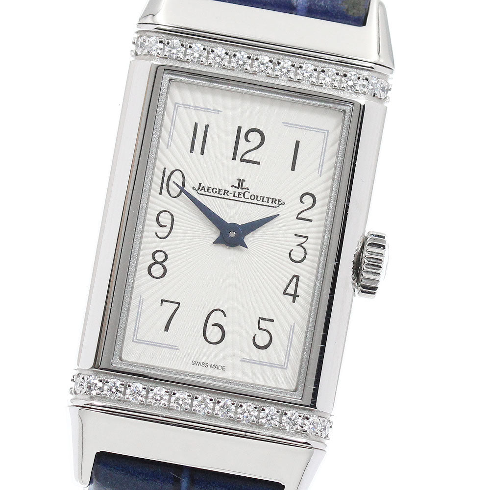 JAEGER-LECOULTRE Reverso One Q3288420/201.8.47 Diamond Bezel Silver Dial Quartz Ladies Watch_955773