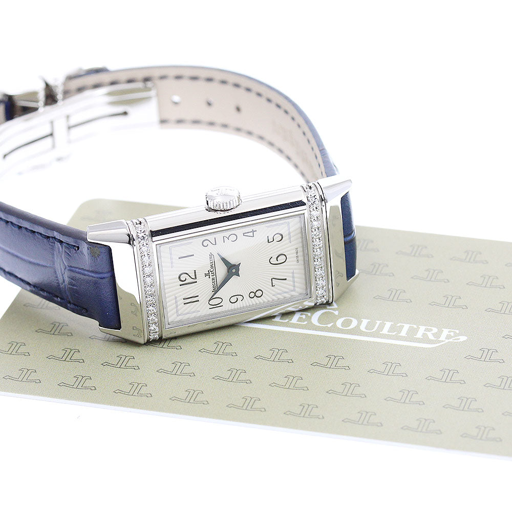 JAEGER-LECOULTRE Reverso One Q3288420/201.8.47 Diamond Bezel Silver Dial Quartz Ladies Watch_955773